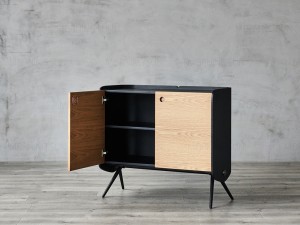 Modernong Wood TV Cabinet na May Drawer