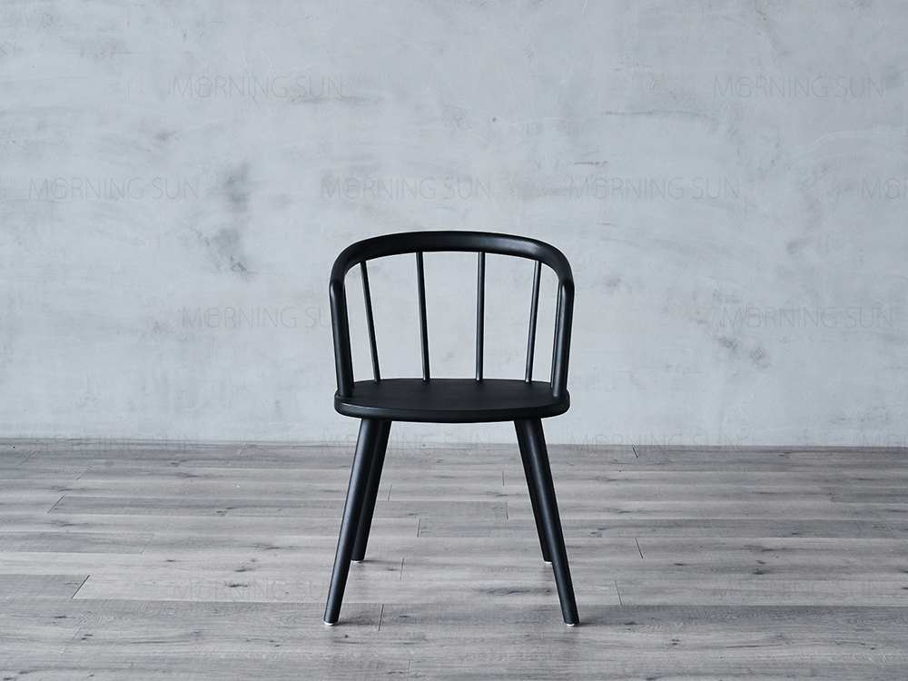 Cheap price Modern Chair - Restaurant Antique Black Wooden Dining Chair – Yezhi