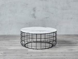 Moderna runda soffbord i marmor