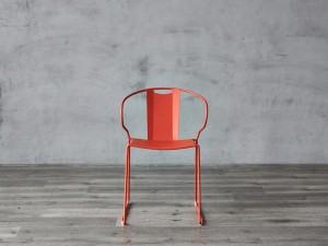 Sab nraum zoov Dining Chair Nrog Steel Art