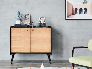 Modernong Wood TV Cabinet na May Drawer
