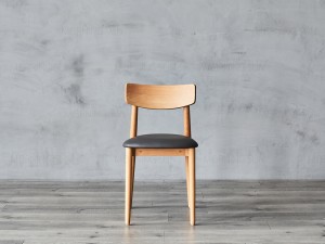 Solid wood frame Dining Chair with upholstered seat
