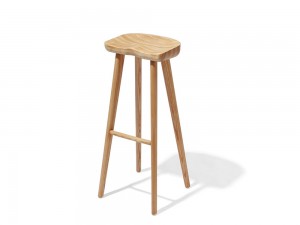 Taburete moderno de madeira para cadeira de bar