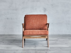 Stoff Wunnzëmmer Single Seater Wood Sofa Still