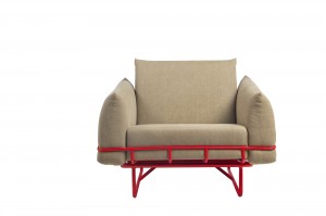 Sofa Kain Desain Modern Negara Prancis Kanggo Ngarep