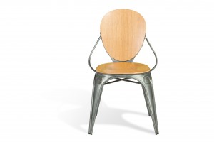 Iċ-Ċina Manifattura Metal Dining President bil-Plywood Seat