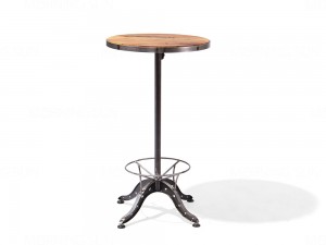 Ojoun Bar Table Pẹlu ri to Wood Top