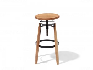 Moqapi o Ikhethileng ka Setulo le Maoto a Round Wood