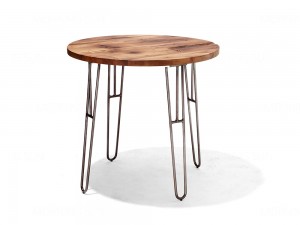 Tafole ea ho jela ea Vintage Industrial Round