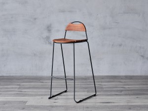 Fahionable नई डिजाइन लकड़ी के खाने की बार कुर्सी