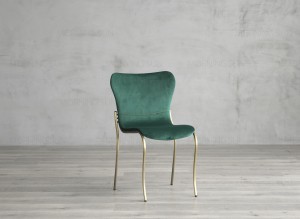 Modern Cafe Lounge Dining Chair Ane Metal Legs