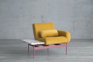 Sofa Furnitur Ngarep Gaya Eropa Kanthi Top Marmer